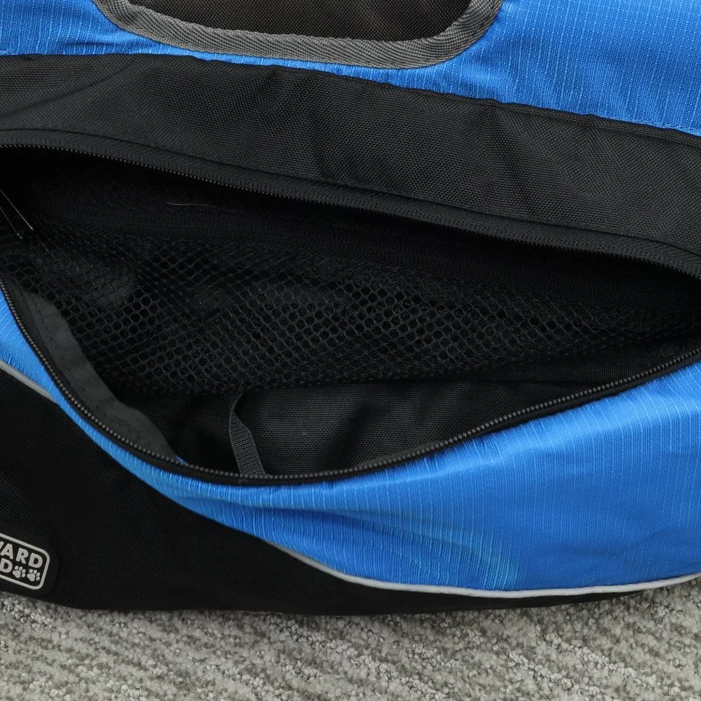 Outward Hound Doggy Backpack Daypack Hiking Medium/Large Blue/Black Like New